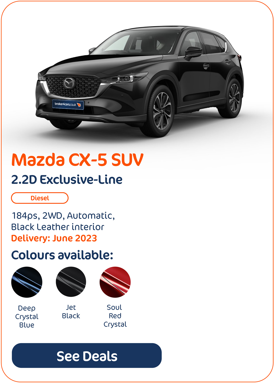 Mazda CX-5 SUV 2.2D Exclusive-Line - Click to Enquire